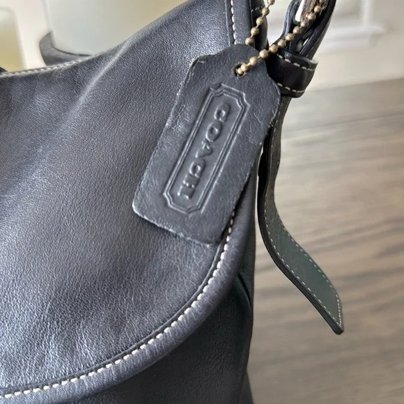 Coach Black Leather Soho Shoulder Bag with Silver Accents - Picture 2 of 12